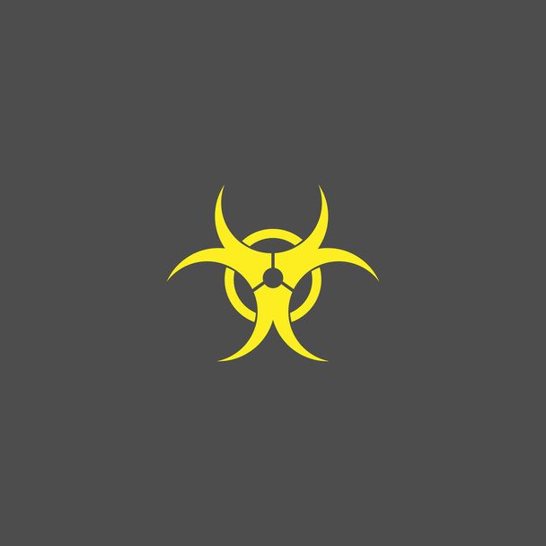Biológiai veszély ikon vektor szimbólum sötét háttérrel EPS10 - Vektor, kép