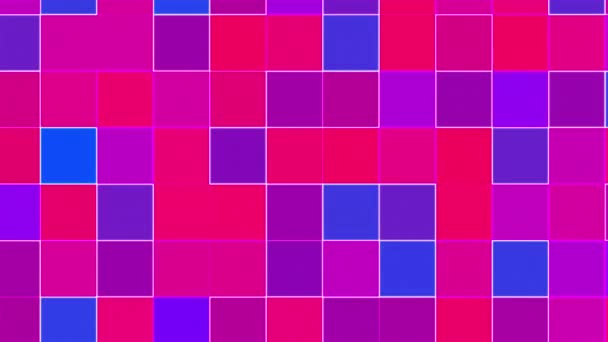 Colored mosaic background, computer generated. Surface of multi-colored blocks. 3d rendering of geometric style - Footage, Video