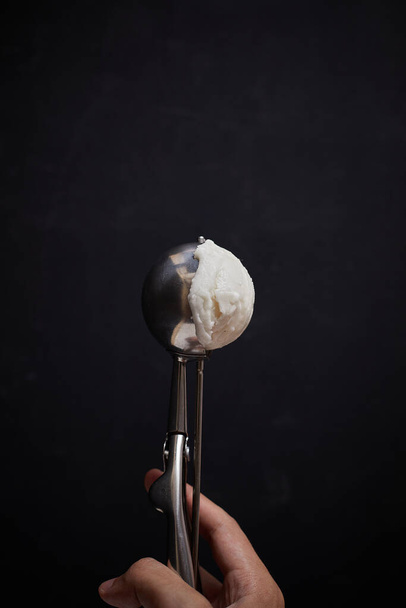 Homemade Organic Vanilla Ice Cream - Foto, Imagem