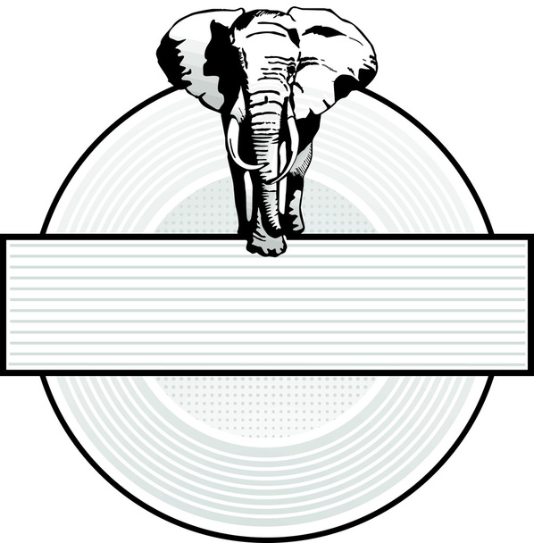 Sinal de elefante
 - Vetor, Imagem