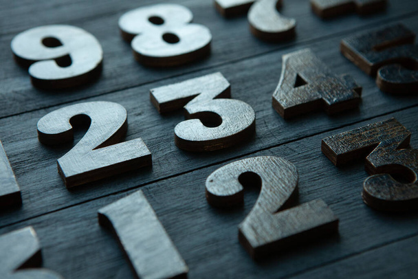 Background of numbers. from zero to nine. Numbers texture. Finance data concept. Mathematic. Seamless pattern with numbers. financial crisis concept. Business success.  - Photo, Image