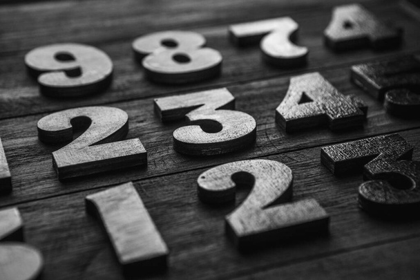 Background of numbers. from zero to nine. Numbers texture. Finance data concept. Mathematic. Seamless pattern with numbers. financial crisis concept. Business success.  - Photo, Image