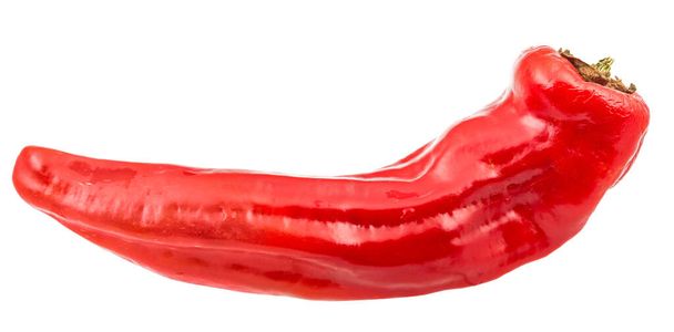 Красный острый перец, изолированный обрезками, увеличение области фокусировки
 - Фото, изображение