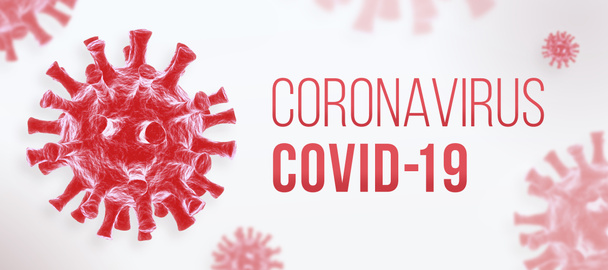 Sztandar koronawirusowy COVID-19 - Zdjęcie, obraz