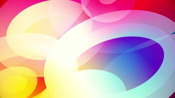 slow motion of colourful shapes video background glassy and transparent circular shapes - Footage, Video