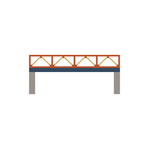 Bridge, suspension, rope icon vector image.Can also be used for building and landmarks. Подходит для мобильных приложений, веб-приложений. Векторная иллюстрация
. - Вектор,изображение