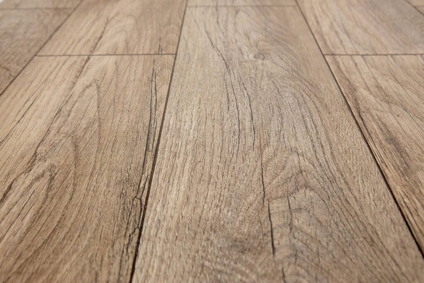 Seamless Oak laminate parquet floor texture background, selective focus - Fotoğraf, Görsel