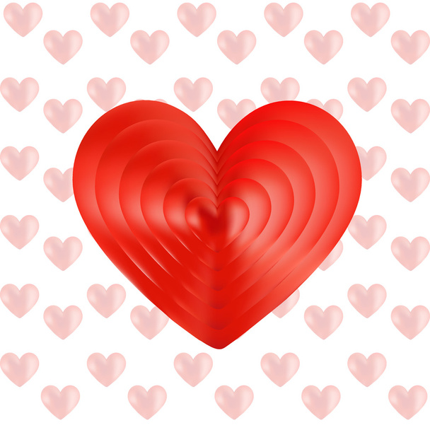 Red heart vector - Vector, imagen