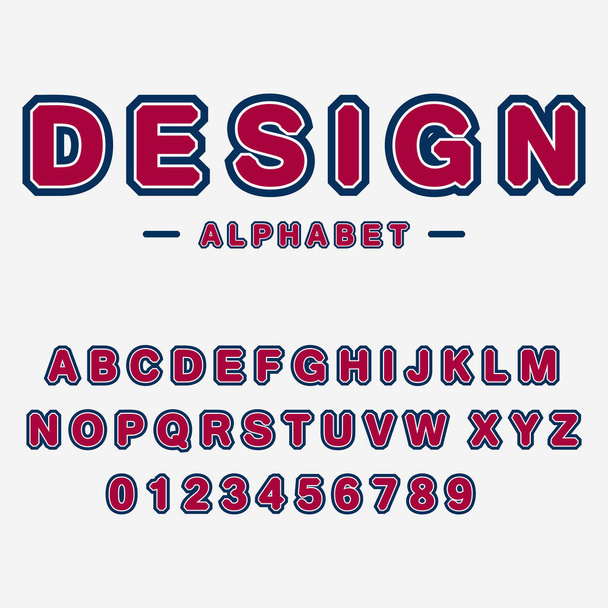 Fonte typographique abstraite moderne et alphabet. Conception minimale. Illustration vectorielle
. - Vecteur, image