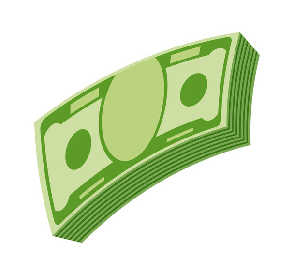 Packs of paper money. Bundle with cash bills. - Vector, Image