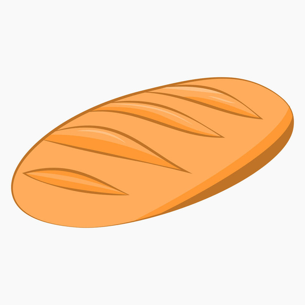kreslená ikona chleba. VECTOR ilustrace.Izolováno na bílém - Vektor, obrázek