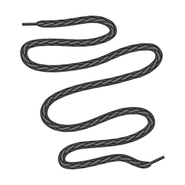 Icono de cordón de zapato gris aislado sobre fondo blanco
 - Vector, imagen