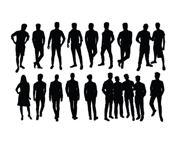 Business People Silhouettes, art vector design - Vector, Image