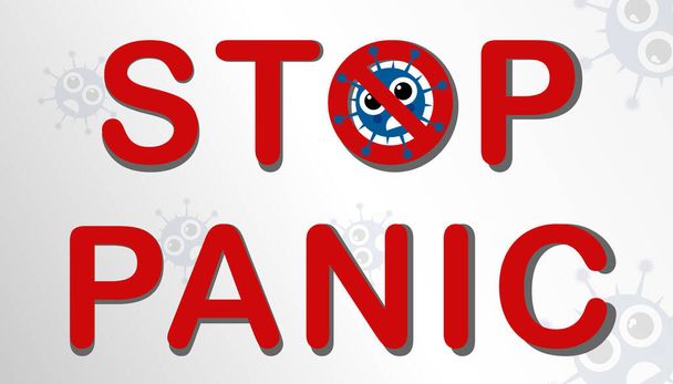 Banner web para hacer campaña contra el pánico por las enfermedades virales y la cuarentena, el concepto de calma y salud humana
 - Vector, imagen