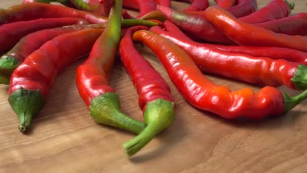 Red chilli, pepper. Shooting in the movement. Shooting in kitchen. - Filmmaterial, Video