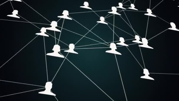 közösségi hálózati animáció a csatlakoztatott felhasználói avatarok lassított felvétele  - Felvétel, videó