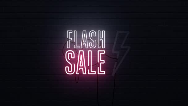 special offer sale neon sign background footage - Footage, Video