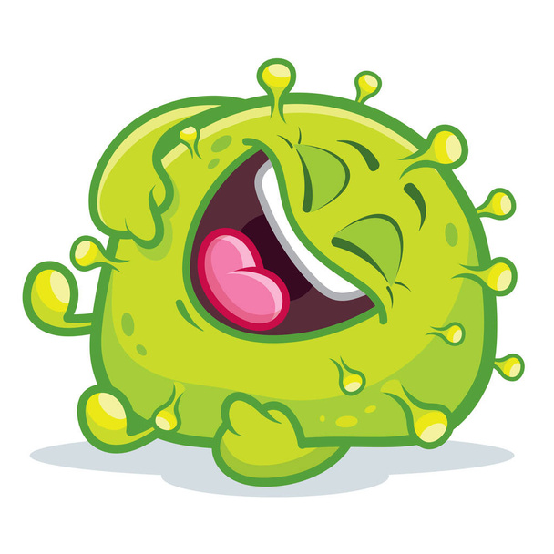Coronavirus funny emoji character design - Vector, Image