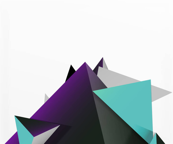 Abstrakter Hintergrund, Mosaik-3D-Dreiecke Komposition, Low-Poly-Design. Vektor-Illustration für Tapeten, Banner, Hintergrund, Karte, Buchillustration, Landing Page - Vektor, Bild