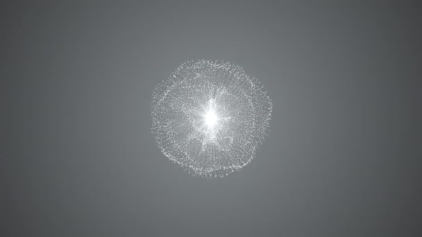 absztrakt számítógép generált geometriai animáció amorf alakú pontok és vonalak absztrakt animáció a jövő alakja animáció web vagy bemutató  - Felvétel, videó