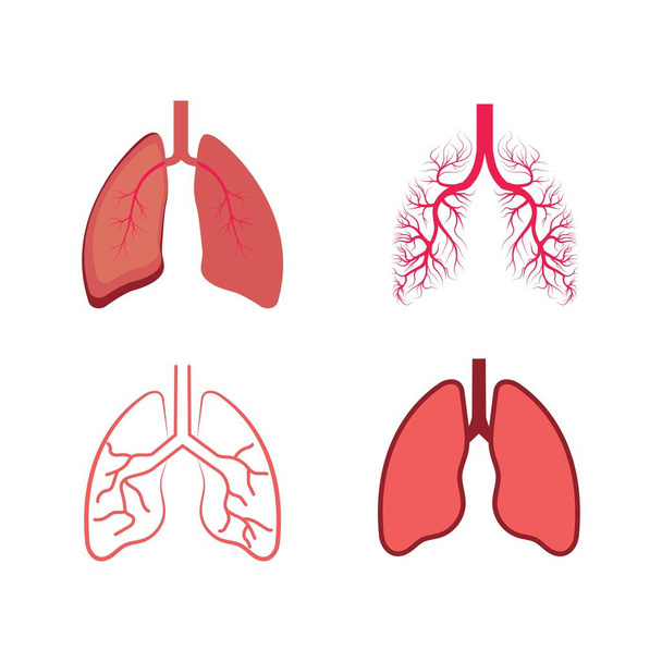 Set Lung Vector Ilustração design Logo template
 - Vetor, Imagem