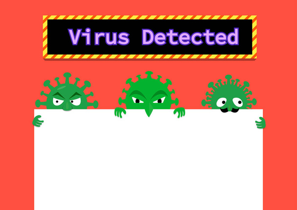 Virus dans le courriel et document dans l'espace, art vectoriel - Vecteur, image