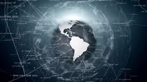 conexiones de red globales que conectan hashes alrededor del mundo comunicación en redes sociales animación de bucle sin fisuras
 - Metraje, vídeo