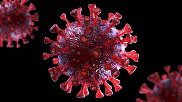 Coronavirus SARS - COVID - 3D close up medical render - Photo, Image