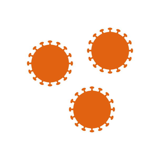 CORONA VIRUS, DESIGN ELEMENTS ORANGE - Vector, afbeelding