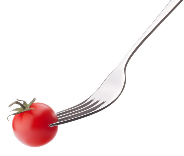 Cherry tomato on fork - Valokuva, kuva