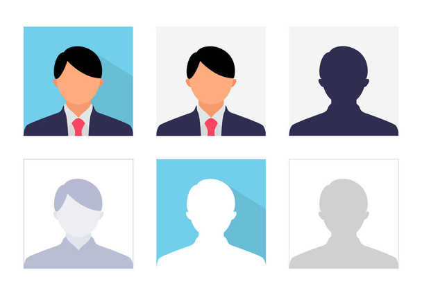 Vektor profilu mužského avatara, kolekce ikon profilového úřadu - Vektor, obrázek