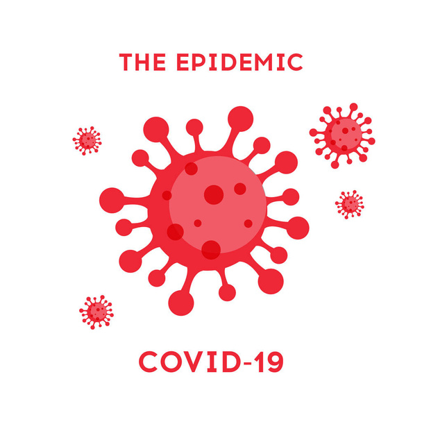 初のコロナウイルス2019-nCoV 。ウイルスCovid 19-NCP 。ベクターイラスト. - ベクター画像