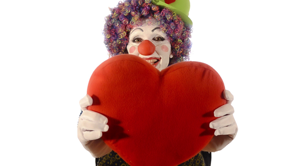 The clown has a big heart - Footage, Video