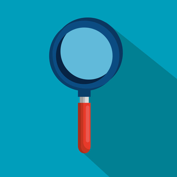 magnifying glass in blue background - Vector, Image