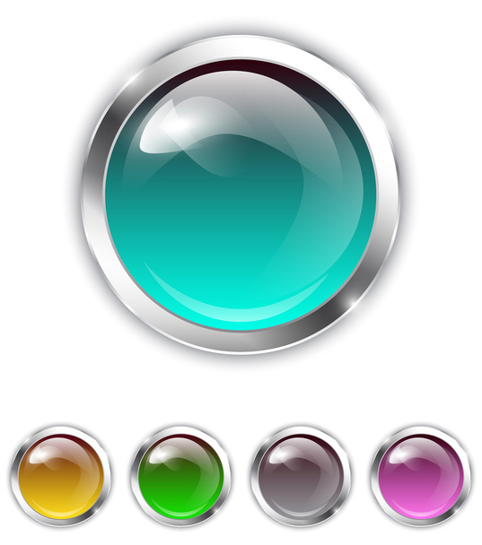 Glossy buttons - Vetor, Imagem