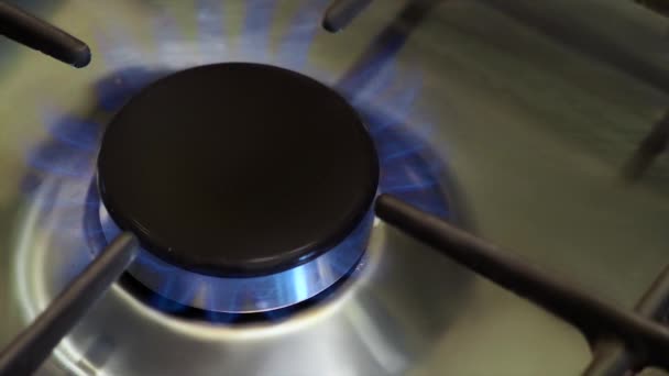 Kitchen burner flaming. Close up footage. - Footage, Video