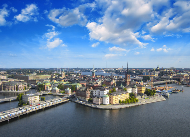 Stockholm, Sweden. Aerial view of the Old Town (Gamla Stan). - Fotografie, Obrázek