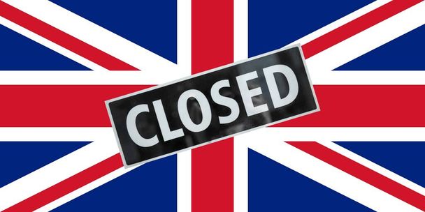 az Egyesült Királyság brit nemzeti lobogója, Európa zárt jelzéssel - Fotó, kép