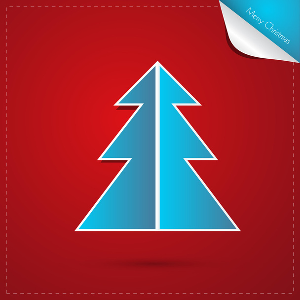 メリー クリスマスの赤、青の抽象的なベクトルの背景 - ベクター画像