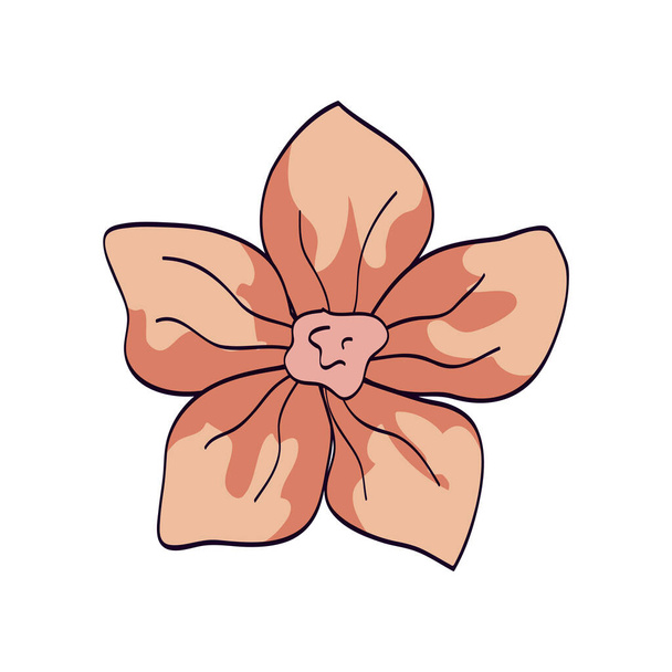 χαριτωμένο λουλούδι φυσικό απομονωμένο εικονίδιο - Διάνυσμα, εικόνα
