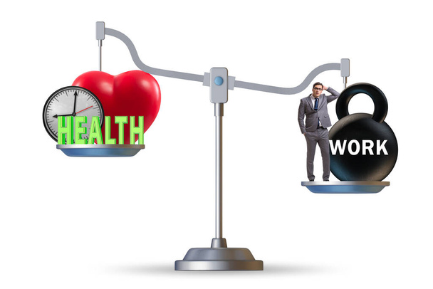 A munka és az egészség közötti egyensúly fogalma - Fotó, kép