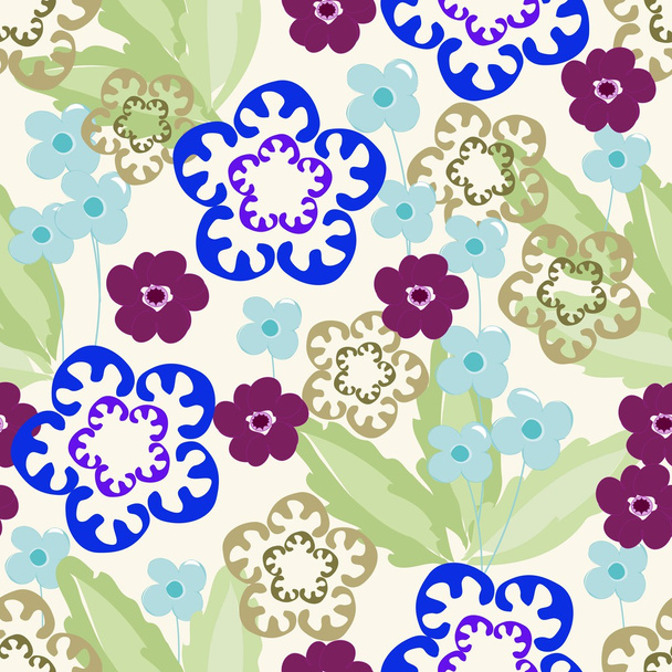 Abstract flower seamless pattern background - Wektor, obraz