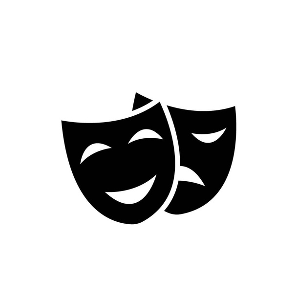 Θεατρική μάσκα διάνυσμα σε λευκό - Διάνυσμα, εικόνα