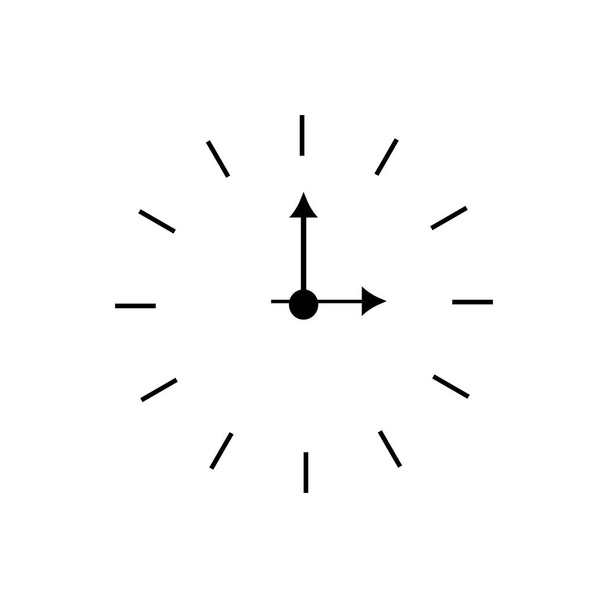 Vector prosty klasyczny czarno-biały okrągły zegar ścienny. Ilustracja wektora. - Ilustracja wektora - Wektor, obraz