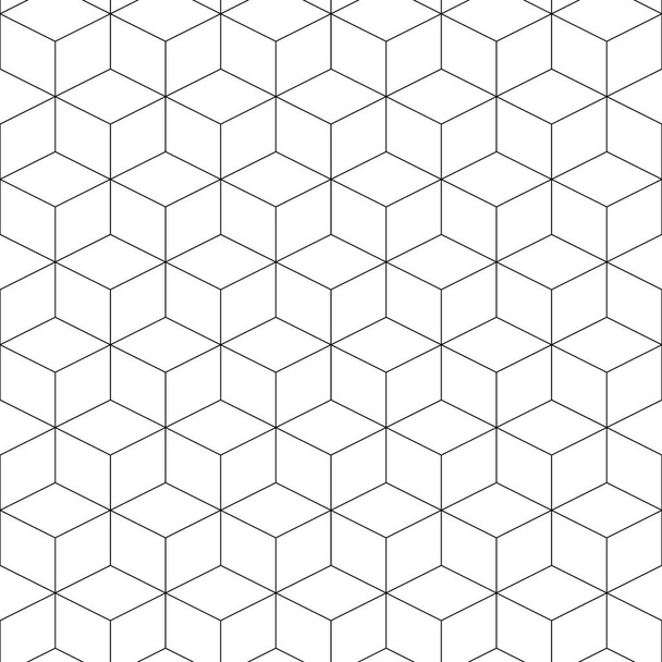 Bezproblémový geometrický vzorec. Struktura kubického šestiúhelníku. Rhombus mesh pozadí. - Vektor, obrázek