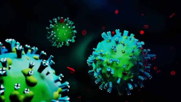 Coronavirus infectie covid-19 lussen animatie - Video