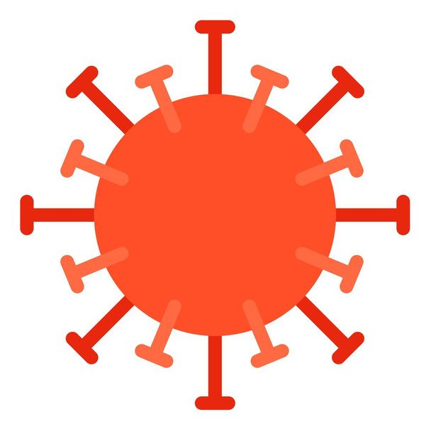 Virus or Bacteria vector illustration, flat design icon - Vector, Image