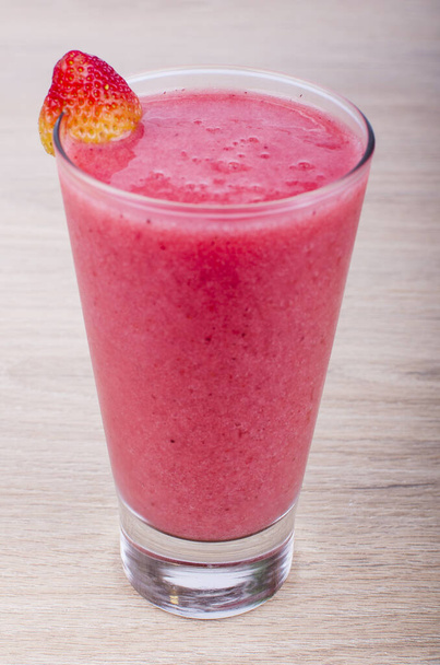 Strawberry, blackberry and strawberry smoothie - Photo, Image