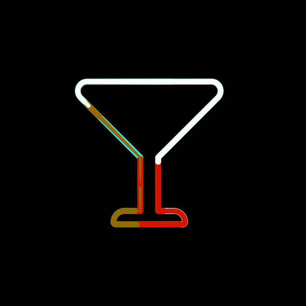 Символ скляного мартіні з різнокольорових кіл і смуг. Червоний, коричневий, синій, білий
   - Фото, зображення