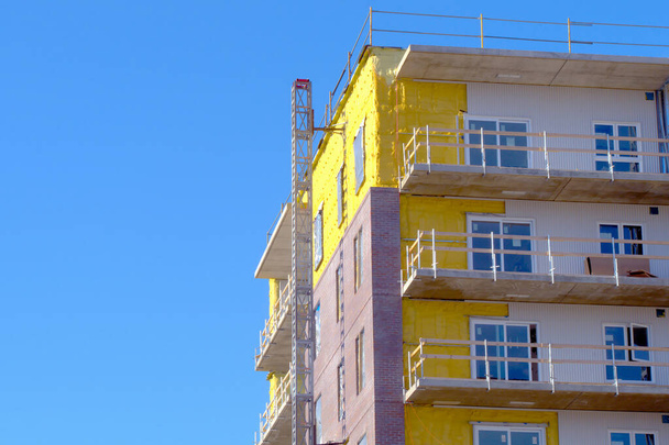 construction site building insulation yellow polyurethane - Photo, Image